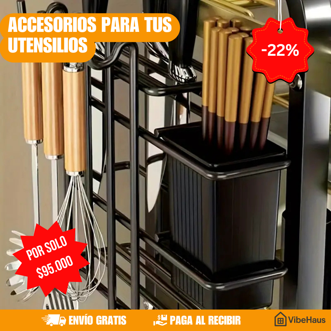 Escurridor de platos de 3 niveles