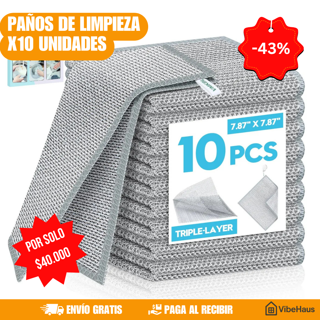 Paños De Limpieza X 10 Unidades