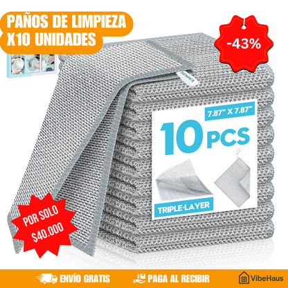 Paños De Limpieza X 10 Unidades