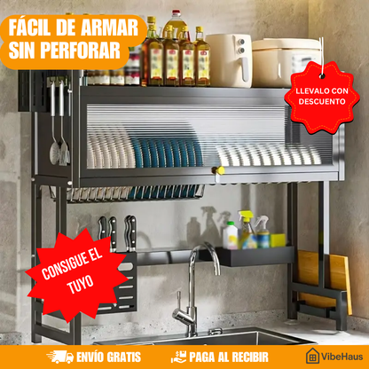 Escurridor Organizador de Platos con Gabinete