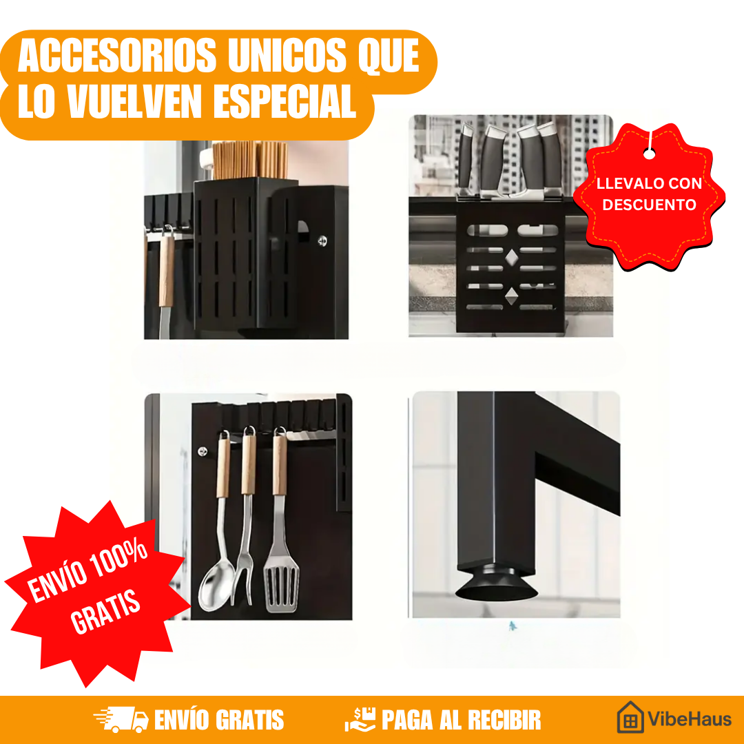 Escurridor Organizador de Platos con Gabinete