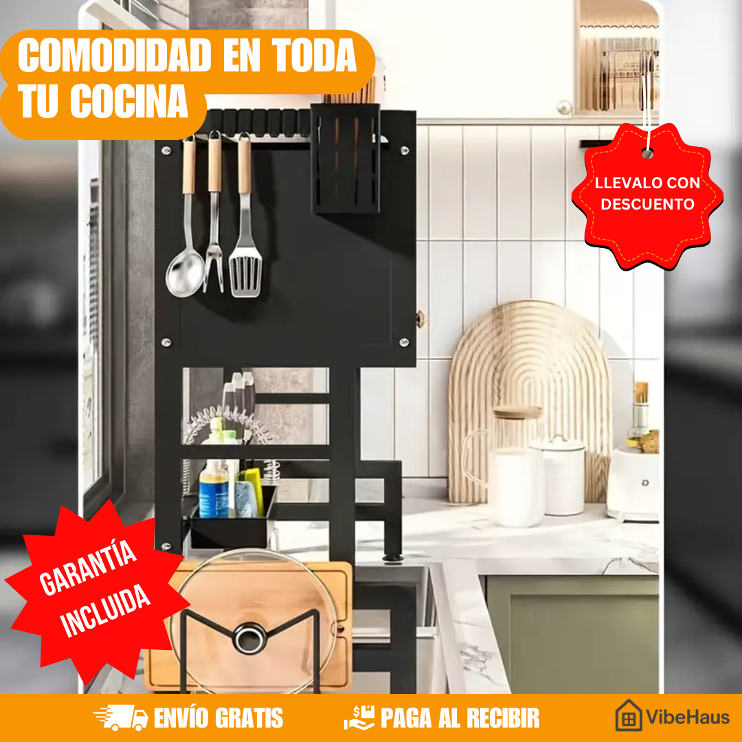 Escurridor Organizador de Platos con Gabinete