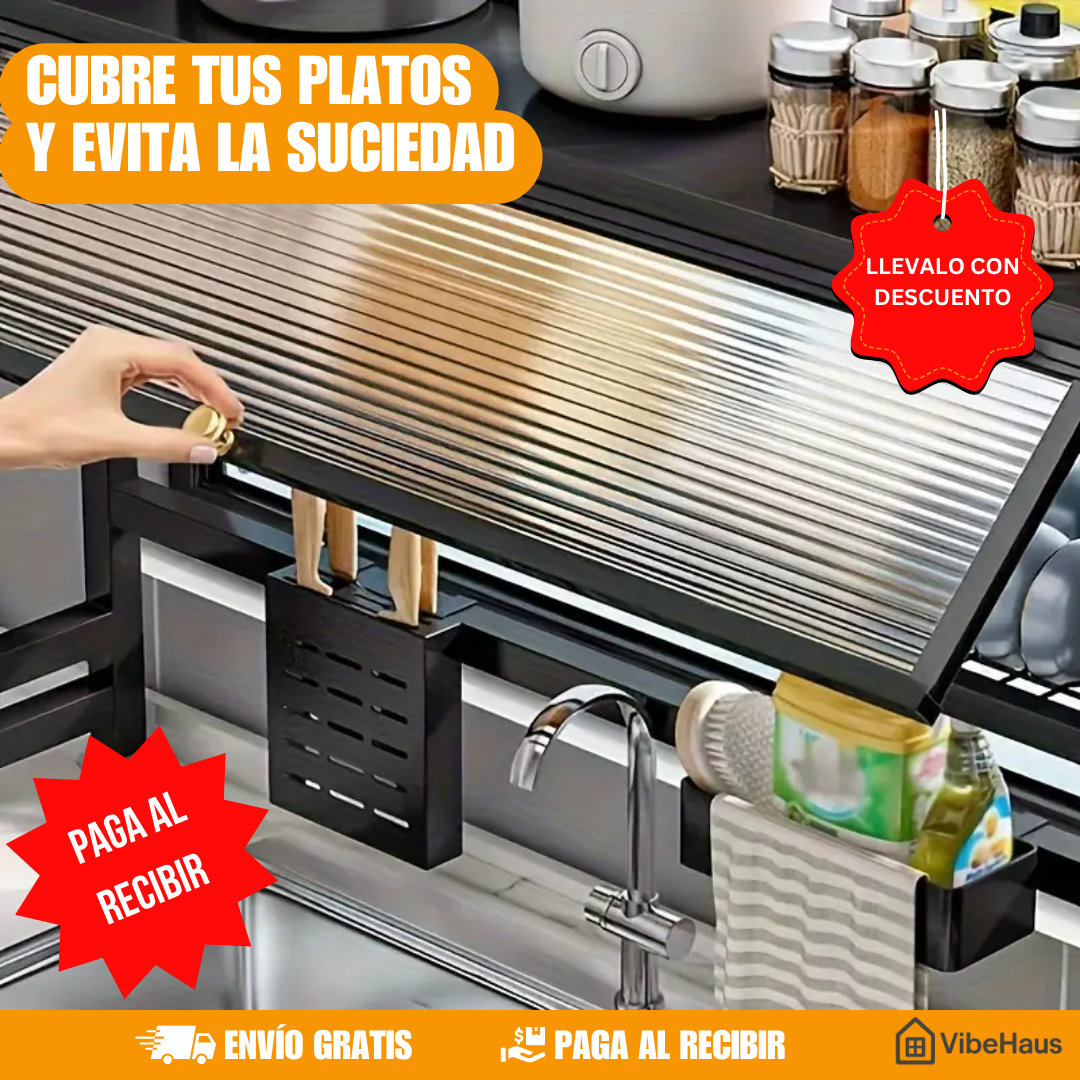 Escurridor Organizador de Platos con Gabinete