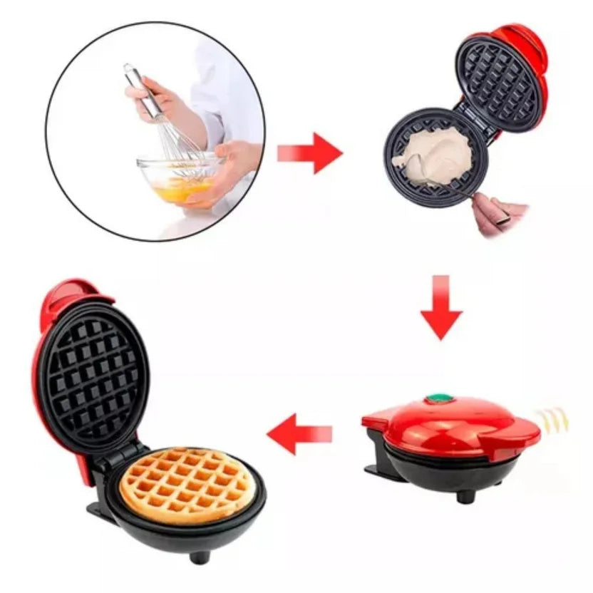 Mini Wafflera Electrica Antiadherente